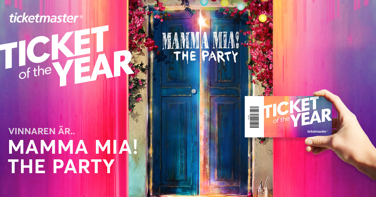 MAMMA MIA! THE PARTY HAR RÖSTATS FRAM AV FANSEN SOM SVERIGES TICKET OF THE YEAR 2018