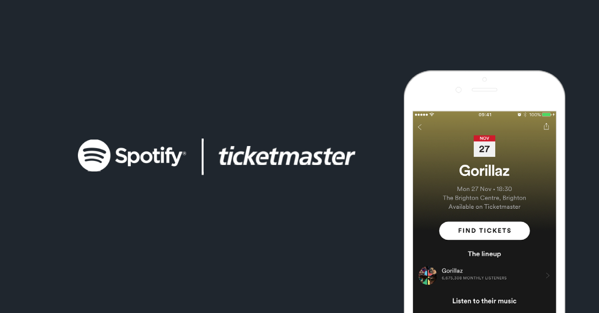 Visste du att Ticketmaster har ett samarbete med Spotify?