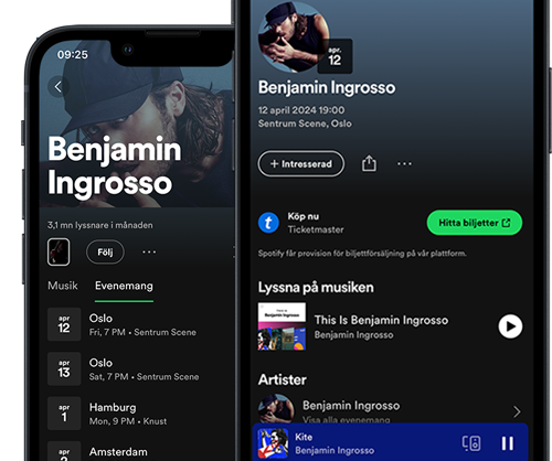 Benjamin Ingrosso på Spotify